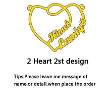 Load image into Gallery viewer, Atoztide Stainless Steel Personalized Custom Name Necklace Mirror Surface Gold Choker Necklace Pendant Nameplate Gift