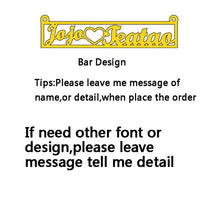 Load image into Gallery viewer, Atoztide Stainless Steel Personalized Custom Name Necklace Mirror Surface Gold Choker Necklace Pendant Nameplate Gift