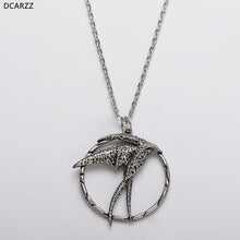 Load image into Gallery viewer, Game Wizard 3 Wild Hunt Wolf Medallion Necklace Men Pendant Metal Chian Boho Necklace Geralt Cosplay Jewelry Replica Accessories
