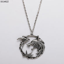Load image into Gallery viewer, Game Wizard 3 Wild Hunt Wolf Medallion Necklace Men Pendant Metal Chian Boho Necklace Geralt Cosplay Jewelry Replica Accessories