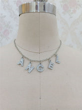 Load image into Gallery viewer, Harajuku Letter Crystal Angel Necklace Women Jewelry Couple Gift Necklace BABY HONEY Choker Femme Punk Collier Drop Ship