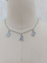 Load image into Gallery viewer, Harajuku Letter Crystal Angel Necklace Women Jewelry Couple Gift Necklace BABY HONEY Choker Femme Punk Collier Drop Ship