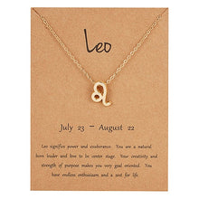 Load image into Gallery viewer, Female Elegant Star Zodiac Sign 12 Constellation Necklaces Pendants Charm Gold Chain Choker Necklaces for Women Jewelry Dropship